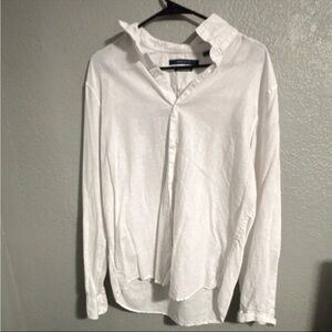 Perry Ellis Crisp White Button Down Shirt